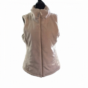 Women’s cream coloured quilted vest.  British Khaki, size Large.